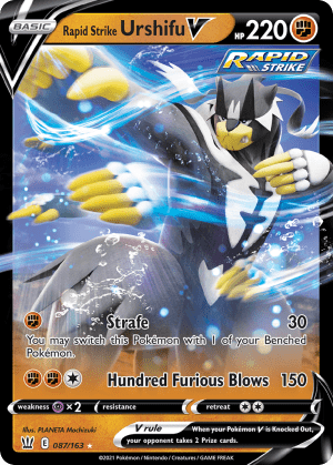 Rapid Strike Urshifu V (Play Pokemon Stamp Holofoil)