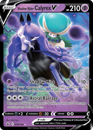 Shadow Rider Calyrex V (Play Pokemon Stamp Holofoil)