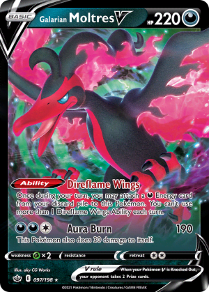 Galarian Moltres V (Play Pokemon Stamp Holofoil)