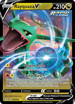 Rayquaza V (Play Pokemon Stamp Holofoil)
