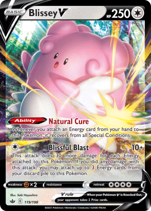 Blissey V (Play Pokemon Stamp Holofoil)