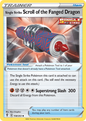 Single Strike Scroll of the Fanged Dragon (Reverse Holofoil)