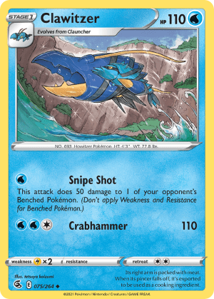 Clawitzer (Reverse Holofoil)