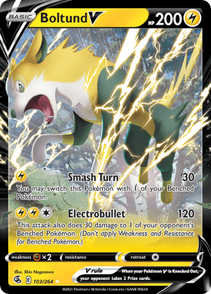 Boltund V (Play Pokemon Stamp Holofoil)