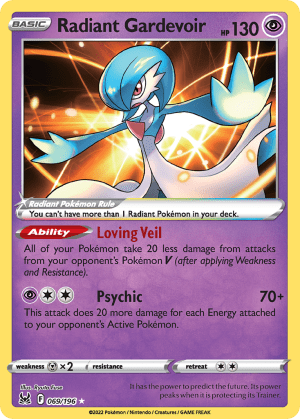 Radiant Gardevoir (Play Pokemon Stamp Holofoil)