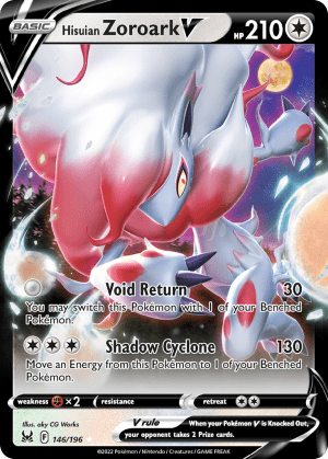 Hisuian Zoroark V (Play Pokemon Stamp Holofoil)