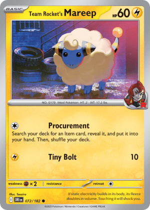 Team Rocket's Mareep (Reverse Holofoil)