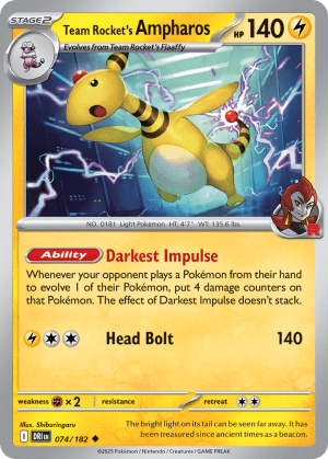 Team Rocket's Ampharos (Reverse Holofoil)