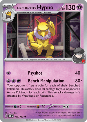 Team Rocket's Hypno (Reverse Holofoil)