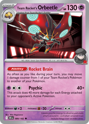 Team Rocket's Orbeetle (Reverse Holofoil)