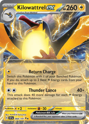 Kilowattrel ex (Holofoil)
