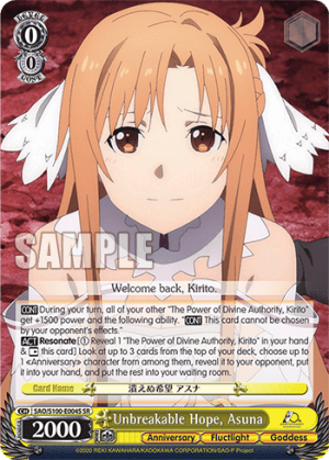 Unbreakable Hope, Asuna (Holo)
