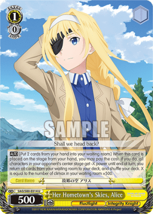 Her Hometown's Skies, Alice