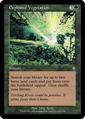 Explosive Vegetation