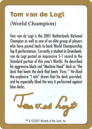Tom van de Logt Bio (2001)