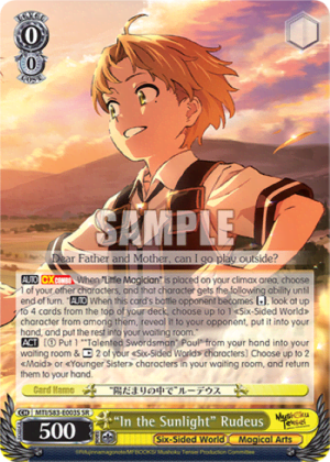 "In the Sunlight" Rudeus (Holo)