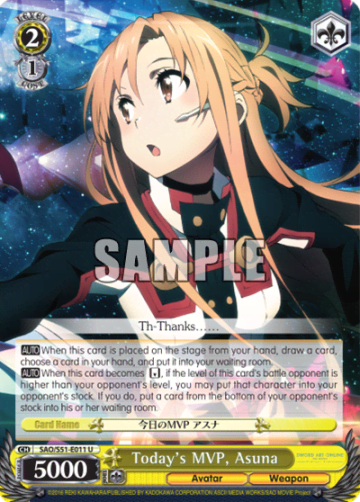Today's MVP, Asuna