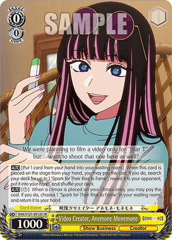 Video Creator, Anemone Monemone (Holo) — Booster Pack 【OSHI NO KO】 Vol.2