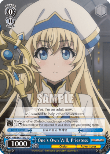 One's Own Will, Priestess