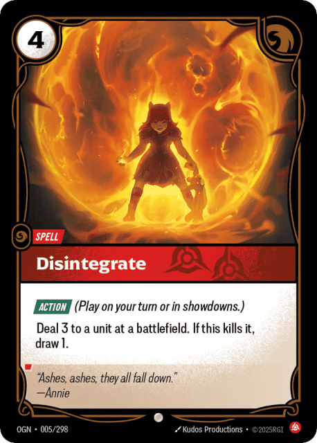 Disintegrate (5) — Origins