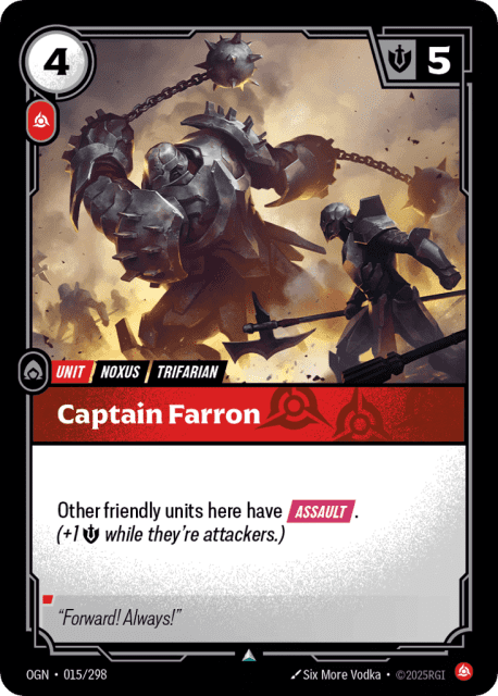 Captain Farron (15) — Origins