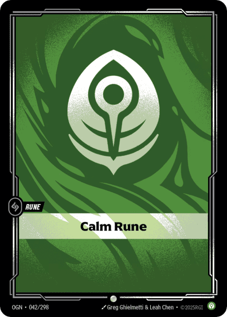 Calm Rune (Foil) (42) — Origins