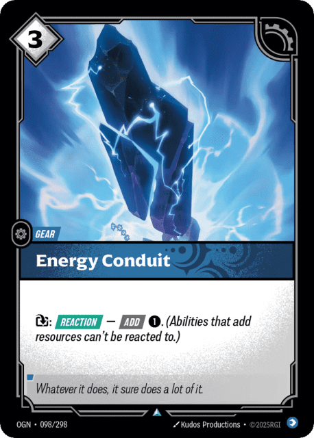 Energy Conduit (98) — Origins