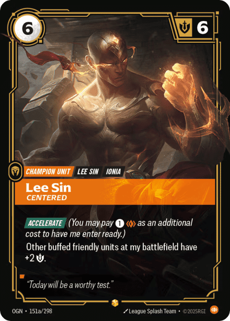 Lee Sin, Centered (Foil) (151a) — Origins