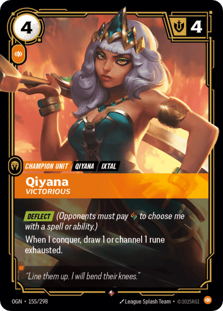 Qiyana, Victorious (Foil) (155) — Origins