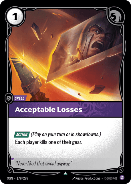 Acceptable Losses (179) — Origins