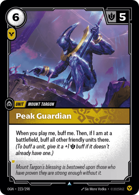 Peak Guardian (223) — Origins