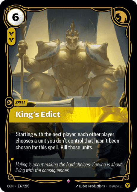 King's Edict (Foil) (237) — Origins