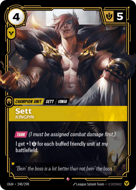 Sett, Kingpin (Foil) (240) — Origins
