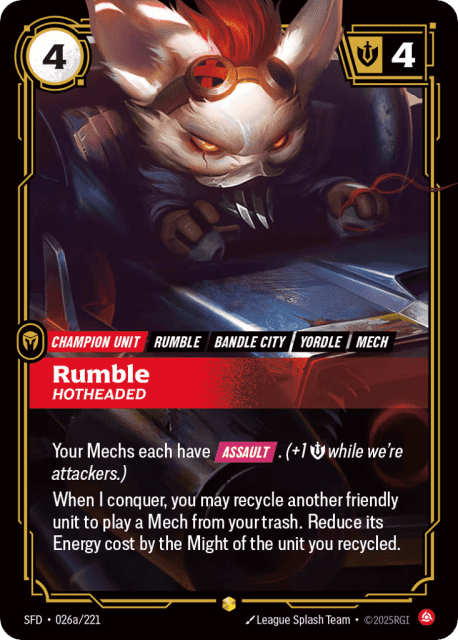 Rumble, Hotheaded (Foil) (26a) — Spiritforged