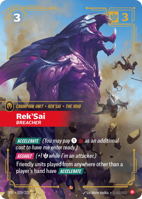 Rek'sai, Breacher (Foil) (29) — Spiritforged