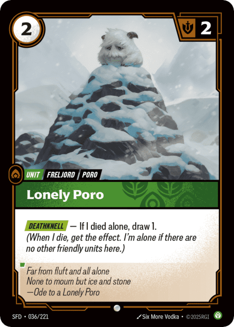 Lonely Poro (Foil) (36) — Spiritforged