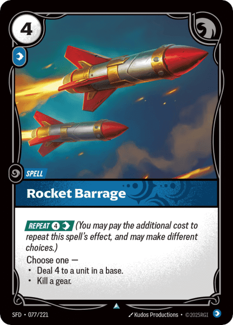 Rocket Barrage (Foil) (77) — Spiritforged