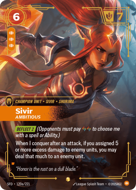 Sivir, Ambitious (Foil) (120a) — Spiritforged