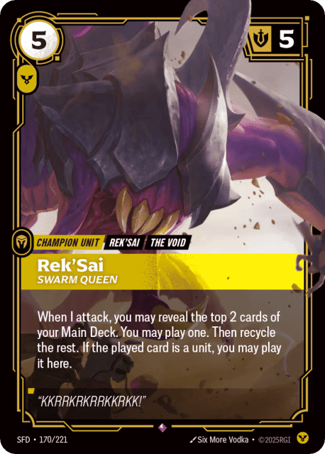 Rek'sai, Swarm Queen (Foil) (170) — Spiritforged