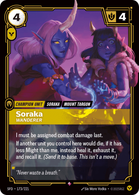 Soraka, Wanderer (Foil) (173) — Spiritforged