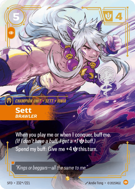 Sett, Brawler (Foil) (232*) — Spiritforged