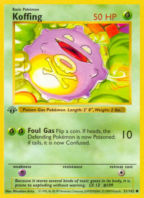 Koffing (Unlimited Shadowless) (51) — Base