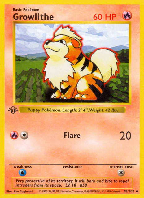 Growlithe (Unlimited Shadowless) (28) — Base