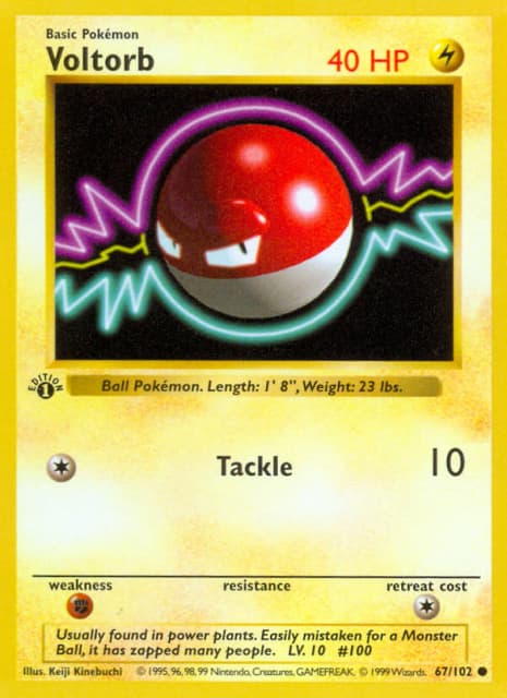 Voltorb (First Edition Shadowless) (67) — Base