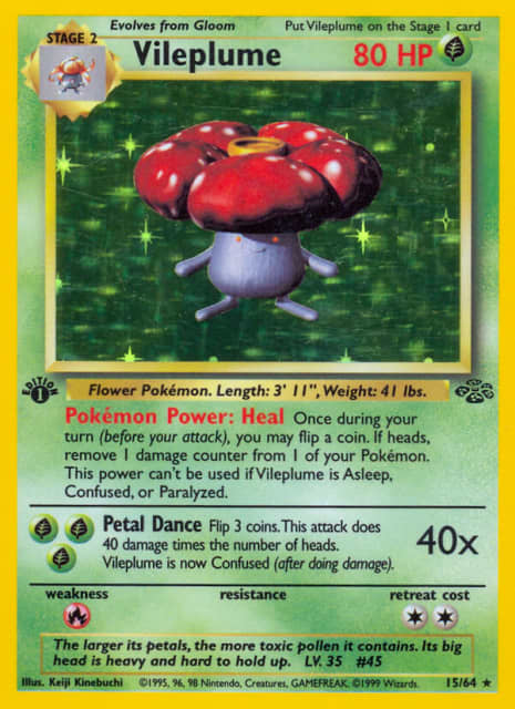 Vileplume (Unlimited Holofoil) (15) — Jungle