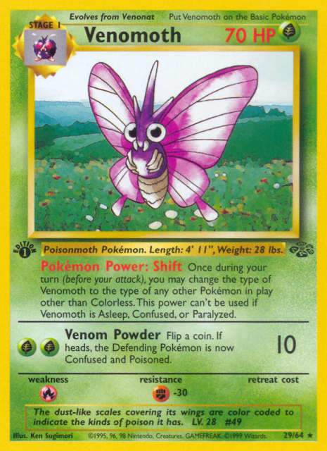 Venomoth (First Edition) (29) — Jungle