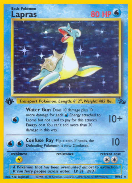 Lapras (Unlimited Holofoil) (10) — Fossil