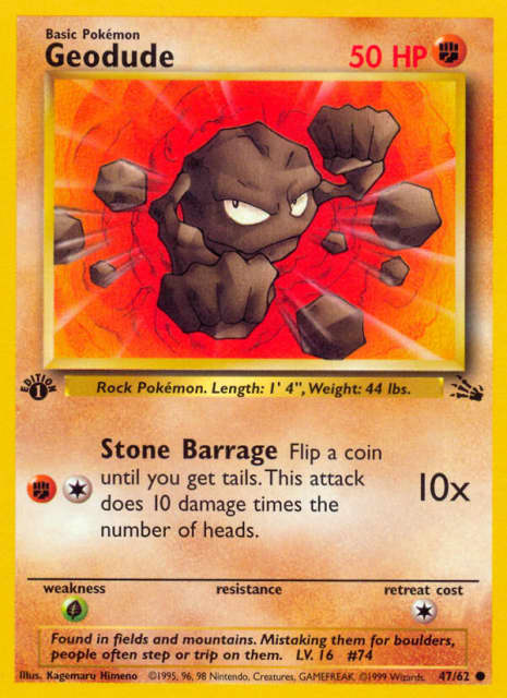 Geodude (First Edition) (47) — Fossil