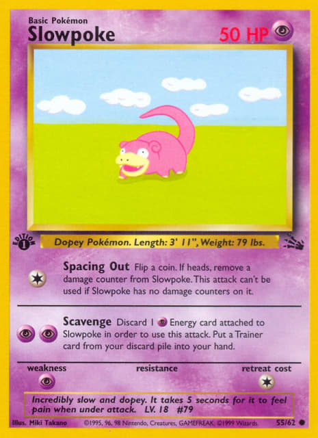 Slowpoke (First Edition) (55) — Fossil