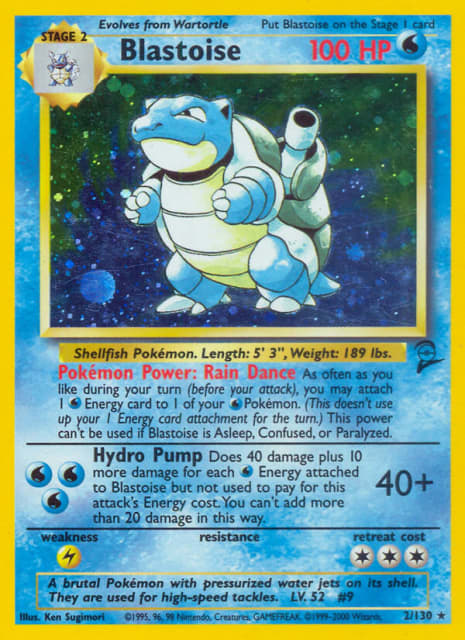 Blastoise (Holofoil) (2) — Base Set 2